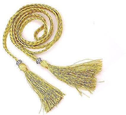 Gunwon Women's Belts Braided Thin Waist Belt,Women Girls Waist Belt Rope Chain with Tassel and Beads Goddess Skinny Woven Belt forWomen Dress, Women Tassel Braided Dress Braided Belt