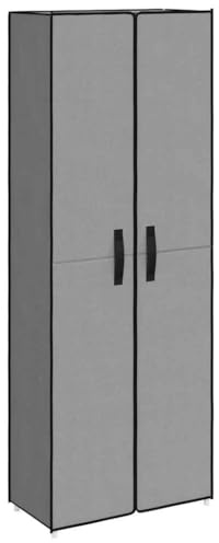 vidaXL Schuhschrank Grau 60x30x166 cm Stoff