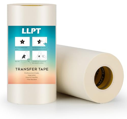 LLPT Professionelles Niveau Transferfolie Plotter für Vinyl 155mm x 30m Wählen Sie Vinyl Einfach und ohne Rückstände für Bastelschneider Aufkleber Glasfenster Türen Schilder und DIY (PG6100TT)
