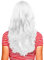 Hatstar Sexy Damen Langhaar Perücke | Frauen Wig lockig - gewellt | Accessoire für Fasching, Karneval und Motto Party (weiss)
