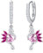 Süße rosa Flamingo Glitzer Ohrringe für Frauen zierlicher Tierhaken baumelnder Schmuck zum Valentinstag
