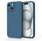 Vancle Coque Compatible pour iPhone 15 6.1, Coque en Silicone avec Design Spécial Bord Droit pour iPhone 15 6.1 (Bleu Marine, iPhone 15 6.1)