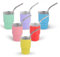 LEIMO KPARTS 3oz Mini Tumbler Shot Glass with Straw and Lid ，6Pcs Sublimation Shot Glasses Tumblers Blank Stainless Steel Cute Shot Glasses Set for Wedding Party Whiskey Cocktail Bar-6 Colored (6)