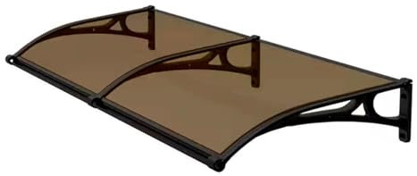 Toldo Cubierta de Policarbonato en Jardín, Tejados PVC Imitacion Teja Exterior, Marquesina para Puertas y Ventanas Exterior, Marquesina de Techo Protección UV/Impermeable ( Color : Brown , Size : 60*1