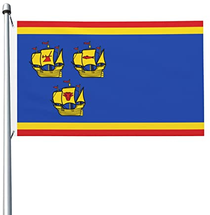 Gartenfahne Flagge Kreis Nordfriesland Parade Flag Premium Banner Diverse Flagge Für Balkon, Hinterhof, Bauernhof, 90X150cm