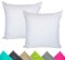JACK 2er Set 40x40cm Outdoor Kissenhülle Kissenbezug Wasserfest Sitzkissen Lounge Kissen Garten Stuhl Lotus Effekt, Farbe:Weiß