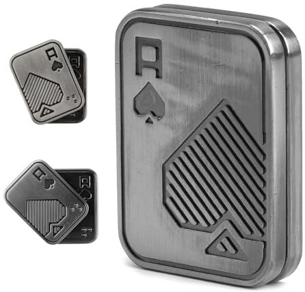 Metall Poker Fidget Slider, Poker Fidget Slider Spielzeug Stress Relief EDC Fidget Toys Für Erwachsene Finger Metall Fingerspiele Stressabbau Magnetic Tragbar Push Slider Anti-Angst-Spielzeug