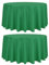 2 Stück Tischdecke Runde 300 cm, Runde Polyester Grün Tischdecke, Flecken Knitterfeste Tischdecke,Waschbare Runde Tischdecken aus Stoff für Hochzeit, Bankett Party, Restaurant,Weihnachten