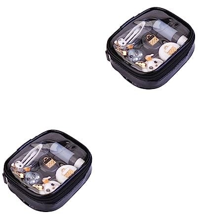 minkissy 2pcs Portable Container Colored for Dark Eyes Accessories Container Holder Cases Solution Cases Case for Eyes Case Kit