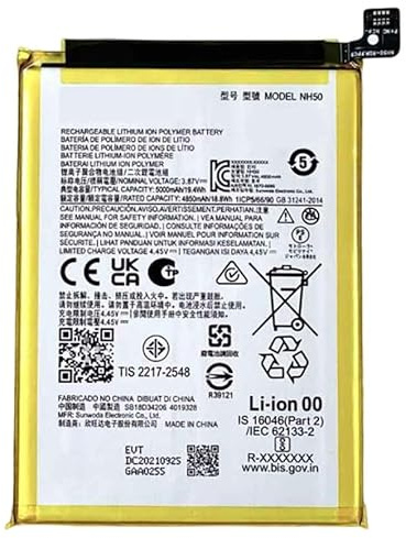 Genérico NH50 Internal Battery Compatible for Motorola Moto E32 E32s E13 G32 G13 G53 5G