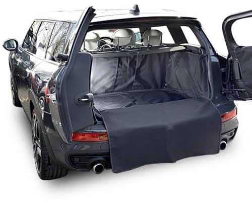 NOMAD MINI Clubman (2015+) Boot Liner [Upper Boot Position] Tailored Fit Car Floor Mat Protector Non Slip Waterproof Raised Edges Compatible Custom Fit Accessory Black Dog & Pet Friendly