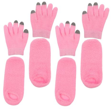 GALPADA 2paare Touchscreen Hand Und Fußpflege Set Feuchtigkeitsspendende Gel-handschuhe Und Socken Mit - Für Reparatur Von Trockener Für Spa Und Entspannung