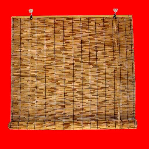 Stores enroulables en bambou pour fenêtre/portes d'intérieur/extérieur - Rideaux en bambou pour intérieur/extérieur - 140 x 309,9 cm