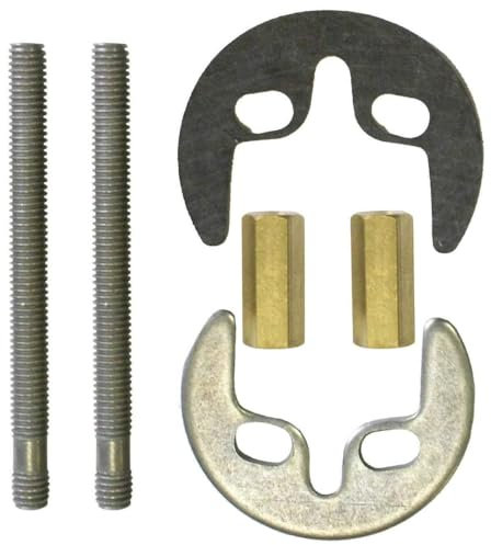 Schläfer 405412 | Kit di Fissaggio Universale per Montaggio Rubinetto Monoforo e Miscelatore del Lavabo, Bidet e Lavello Cucina a 2 Fori, con vite M6 da 80 mm Piastra in Acciaio e Dado in Ottone.