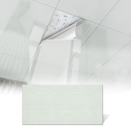Deckenpaneele Deckenplatten 5 10 20 30 40 50 Packung Deckenplatten, Deckenplatten Zum Aufkleben Für Schlafzimmer/Garage/Wohnzimmer/Restaurant/Küche, PVC-Tapete Als Deckenverkleidung(C - 50 pcs,15.7x31