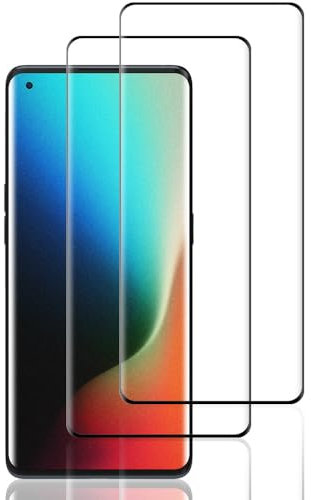 Beukei Verre Trempé pour Oppo Find X5,2 Pièces Ecran En Verre [3D Incurvé Couverture Complète][Haute Sensibilité] [Sans Bulless] Protection Vitre