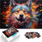 Puzzle für Erwachsene 1000 Teile Husky-Malpuzzle Lernspiel Herausforderungsspielzeug Analyse und Logik für Kinder ab 14 Jahren 26x38cm
