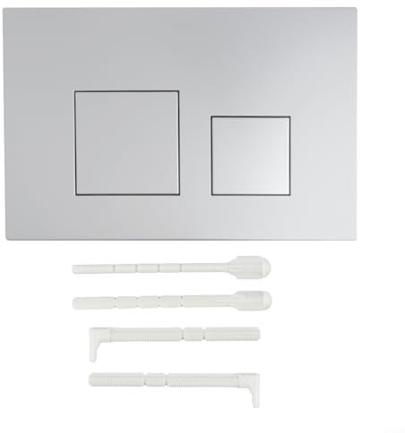 Bebykilemi 1 X Dual Flush Plate Dual Flush Plate For GEBERIT, Fits 01, 10, 20, 21, 30, 50, 60 Styles(Silver)