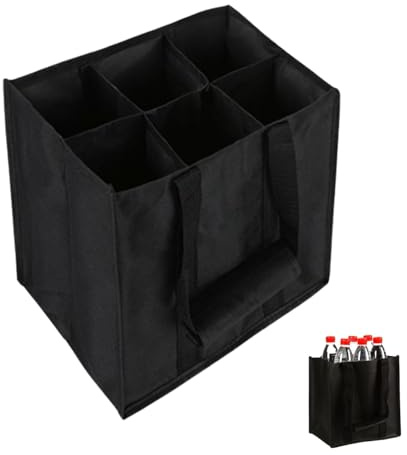 EVBOTGEE Flaschentasche 9 Flaschen, Faltbar Flaschen Tasche für 1,5 Liter, Flaschenträger mit Trennwänden, Wiederverwendbar Männerhandtasche, für Wasserflaschen, Weinflasche, Bier und Sekt