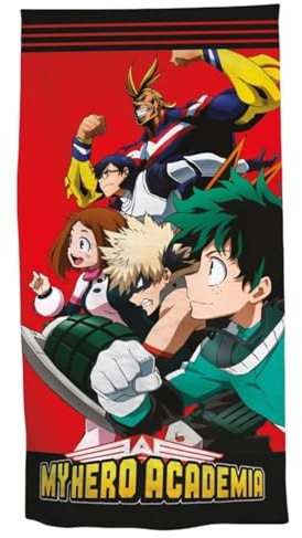 Aymax My Hero Academia Mikrofaser Strandtuch XL 70x140 cm – Anime Badetuch/Badehandtuch für Strand, Pool & Schwimmbad