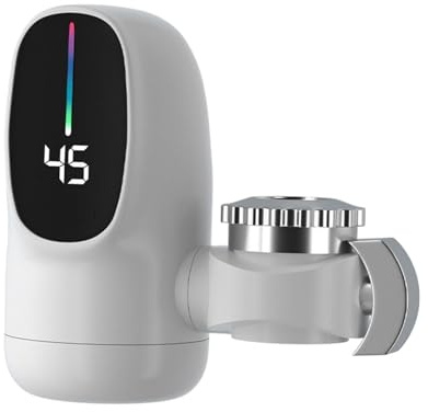 Truosbis Elektrischer Sofort Warmwasserbereiter, Schnellheizfunktion, Warmwasserbereiter für Küche, Bar, Wohnmobil