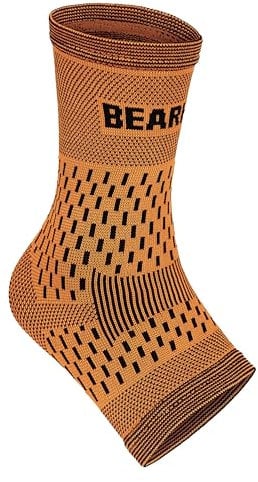 Bearhug Ankle Support for Men and Women - Ankle Brace for Sprained Ankle, Ligament Damage and Achilles Tendonitis Support - Bamboo Ankle Strap for Sports, Running, Gym, L