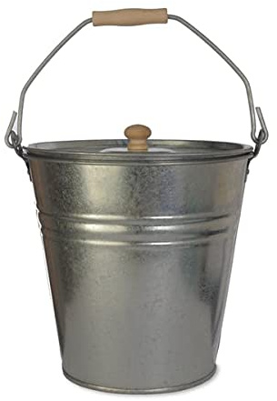 Garden Trading Cubo de Acero galvanizado con Tapa