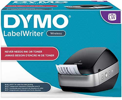 DYMO LabelWriter Wireless Label Printer | Direct Thermal Printer Great for Shipping Warehouse Labels Name Badges Barcodes and More Connect Through Wi-Fi for Home & Office Organization Black