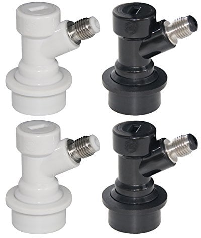 PERA TJ054,TJ055 2 Pair Ball Lock MFL Gas&Liquid beer keg Quick Disconnects Set Fasskupplung, Kunststoff, Edelstahl, Grau/Weiß