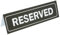 García de Pou 179.33 Placa de Mesa Reserved, 18 x 5.5 Cm, Negro