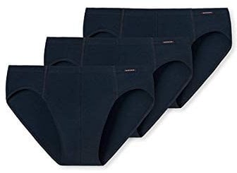 Schiesser Herren 3 PACK Slips mit weichem Bund - Essentials, dunkelblau_205221, 7/ XL
