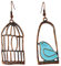 YAZILIND Frauen Böhmischen Baumeln Ohrringe Vintage Vogel Vogelkäfig Angelhaken Ohrringe Erklärung Retro Ethnische Bronze Ohrschmuck