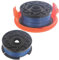 Spares2go Cover + 2 Spool Lines 10m x 1.5mm for Black and Decker Strimmer Trimmer