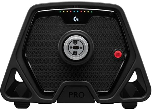 Logitech G PRO Racing Wheel per PC, trasmissione diretta 11 Nm | ritorno di forza TRUEFORCE, leve del cambio magnetiche, doppia frizione, display OLED, rilascio rapido, pulsanti PRO - Nero