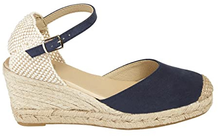 Handgefertigte Keil-Espadrilles Damen 7 cm Keilabsatz– Made in Spain – | Sandalen aus Natur-Jute mit ergonomischem Fußbett – Atmungsaktiv & Nachhaltig für Sommer, Hochzeit & Büro
