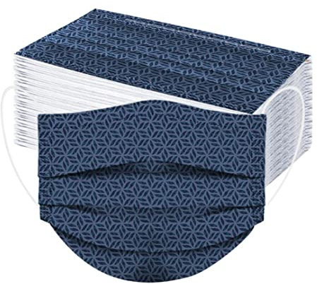 AmyGline 50 Stück Einweg,3-lagig Vliesstoff,Mund-Nasen-Schutz,Schmetterling Motiv,Atmungsaktive,Multifunktionstuch Halstuch Bandana für Erwachsene