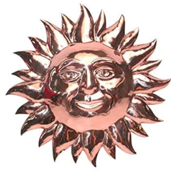 CREARTISTIC Decorazioni Casa - Sole da Appendere in Rame - Arredamento casa - Diametro 14 cm – Decorazioni parete – Home Decor – Fatto a Mano in Italy