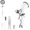 BenBow Pistola Verniciatura PK60 HVLP MINI 0,5 mm ugello + serbatoio da 100 ml a flusso – ideale per verniciatura auto, fai da te e progetti fai-da-te – pistola a spruzzo ad aria compressa
