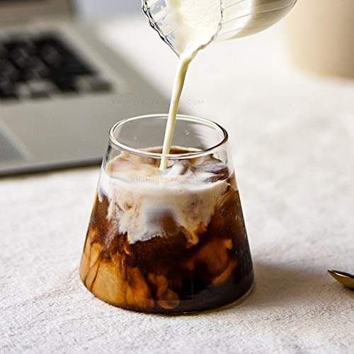 URMAGIC 300 ml Mount Fuji Beer Glasses, Transparent Mountain Shape Whiskey Glasses,Heat-Resistant Glass Wine Juice Creative Drinking Glasses,Dessert Cup,Japanese Clear Glass Cups,Premium Water Cups