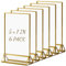 Boxalls Goldener doppelseitiger Bilderrahmen- 6 Pack, 13x18 cm Acryl klar Bild Tischkartenhalter vertikale Stand, Aufsteller im Staffelei-Stil Menü Halter Display für Hochzeit Tischnummer, Foto