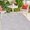 payé Outdoor Teppich Wetterfest - 120x170cm - Grau Weiß - Vintage Raute - Teppiche für Terrasse Balkon Garten Indoor