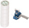 D.RECT Klebeband-Handabroller mit 6 transparenten Paketklebeband-Rollen 50m x 48mm hochwertiger robuster für Klebebänder mit bis zu 50 mm Breite inklusive 6 Rollen Packband, Transparent