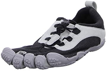 Vibram FiveFingers Herren V-Run Retro Sneaker, Schwarz und Grau, 46 EU Schmal