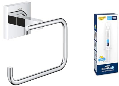GROHE Start Cube - Reservepapierhalter (Wandmontage, verdeckte Befestigung, Material: Metall), supersteel, 40979DC0