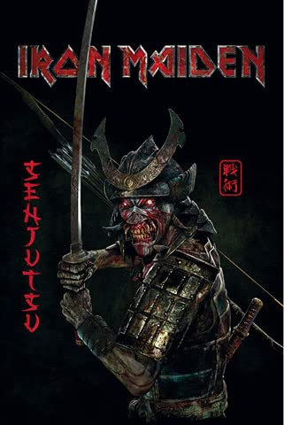 Iron Maiden - Senjutsu - Musik Hard Heavy Band Poster Druck - Grösse 61x91,5 cm + 2 St Posterleisten Alu 63 cm