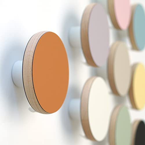 BOMIDÈ - Wandhaken rund in verschiedenen Farben (Braun)