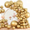 Palloncini Metallici Oro, 120 Pezzi Kit Arco Palloncini Oro, 18 12 10 5 Pollici Ghirlanda Palloncini Compleanno Matrimonio Battesimo Bambino Laurea Festa Decorazioni