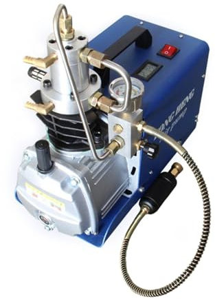 KEESUNG Kompressor PCP, 300 Bar/4500PSI Hochdruck Hochdruckluftpumpe Manual Stop Kompressor Pressluft Kompressor Hochdruckkompressor Paintball Airgun Scuba Luftkompressor Pumpe