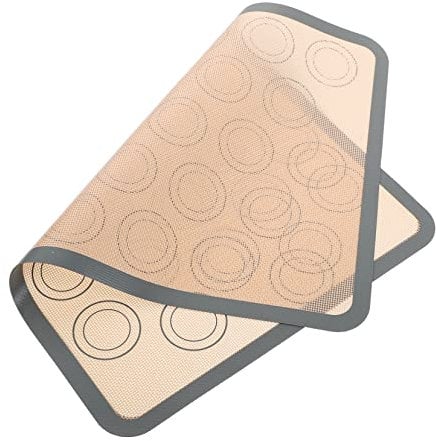 HOMSFOU Cookie Baking Mat Non Stick Silicone Baking Sheet Reusable Heat Resistant Oven Fridge Microwave Easy Clean