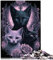 Gothic-Katze-Puzzle, 1000 Teile, recycelter Karton, dekomprimierendes intellektuelles Lernspielzeug, 10,27 x 14,96 Zoll
